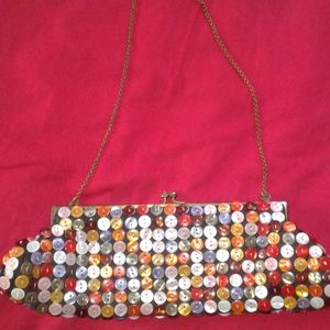 vintage button purse